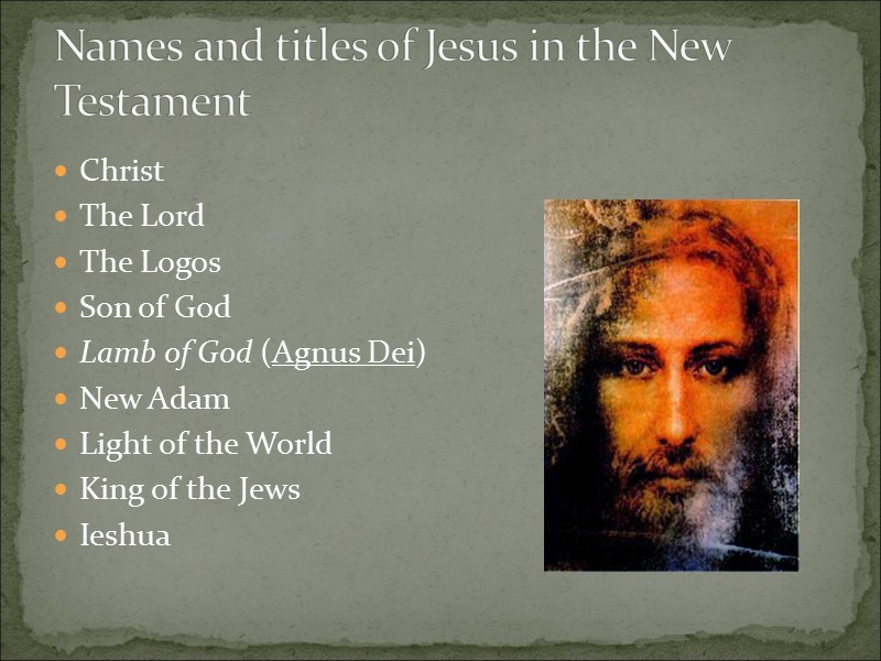 Christ The Lord The Logos Son of God Lamb of God (Agnus Dei) New